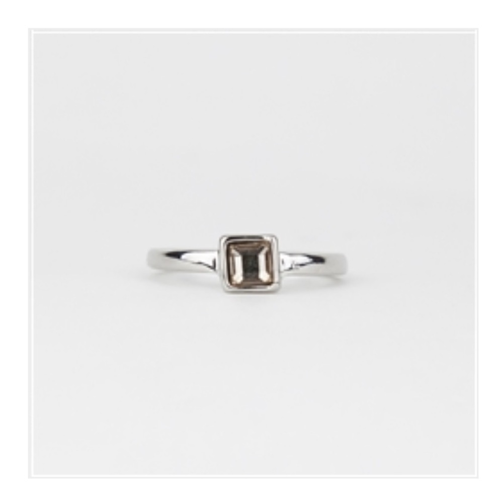 NWT • faux gemstone silver stack ring